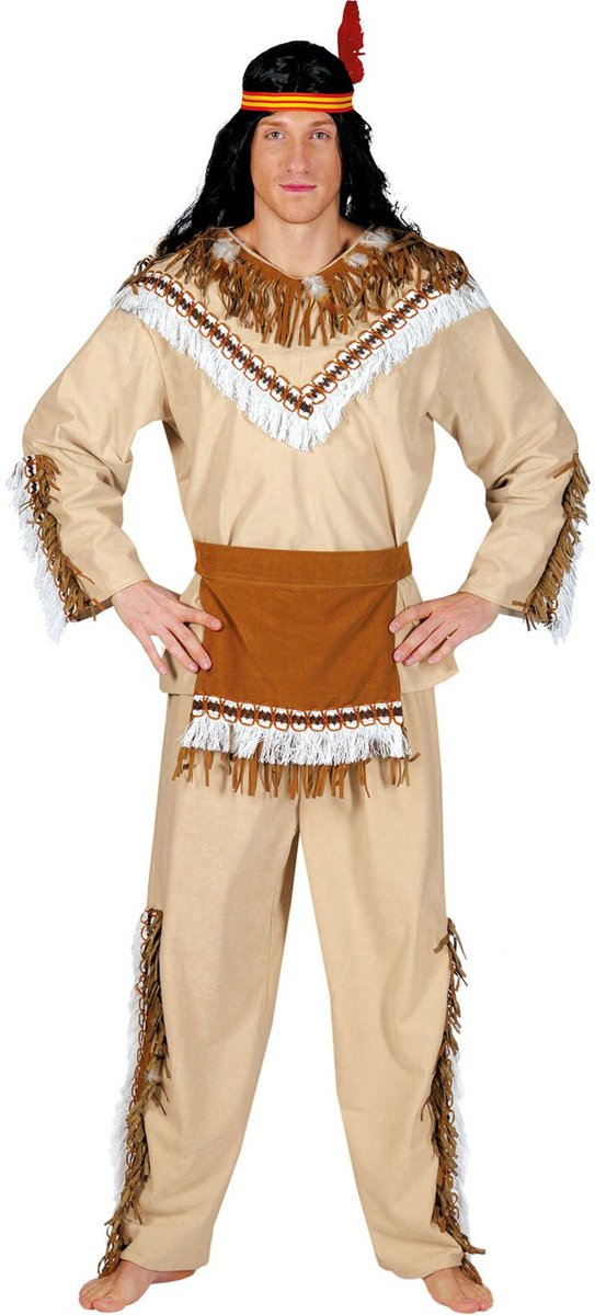 Indiaan Kostuum | Sioux Sunrise | Man | Maat 48-50 | Carnaval kostuum | Verkleedkleding